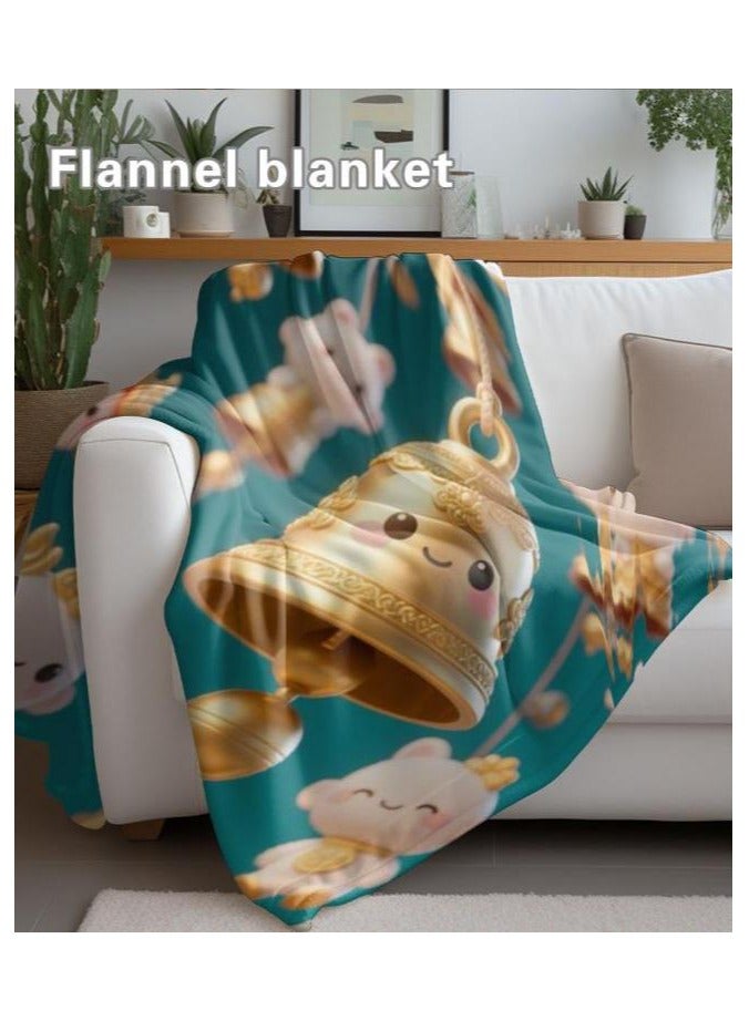 عام بطانية رقيقة من الفانيلا الكرتونية للأطفال أو الطلاب (دافئة ومريحة ومناسبة للنوم والألعاب) 100 سم * 150 سم - Image 5