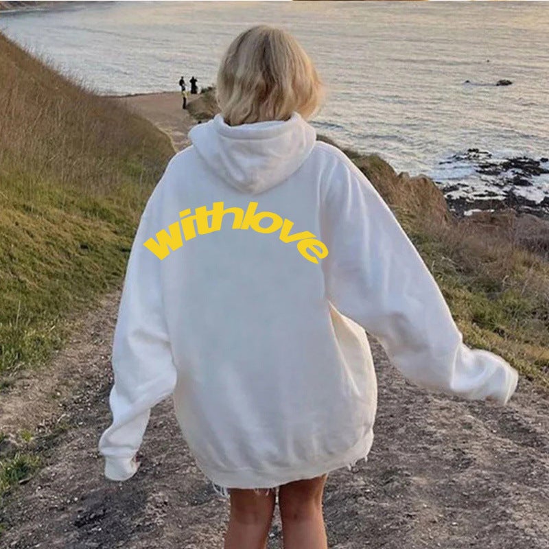 Shoulder Plus Size Men'S And Women'S Trendy Sports Fashion Casual Turtleneck Hoodie Couples Sweater - Image 1