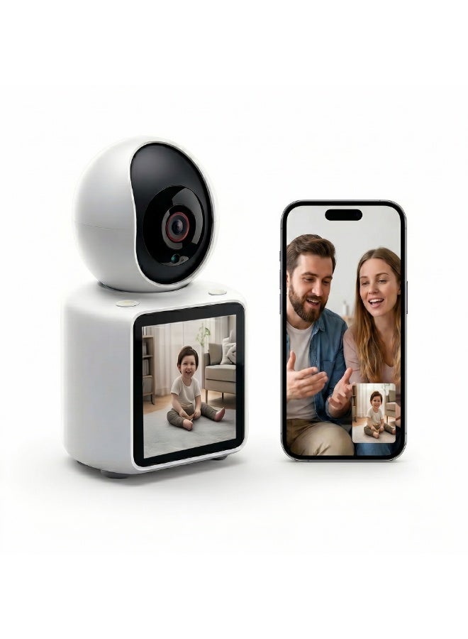 كاميرا مراقبة داخلية واي فاي 1080P – كاميرا CCTV منزلية لاسلكية بتقنية التحريك والإمالة 360°، رؤية ليلية، صوت ثنائي الاتجاه ومراقب الأطفال - Image 1