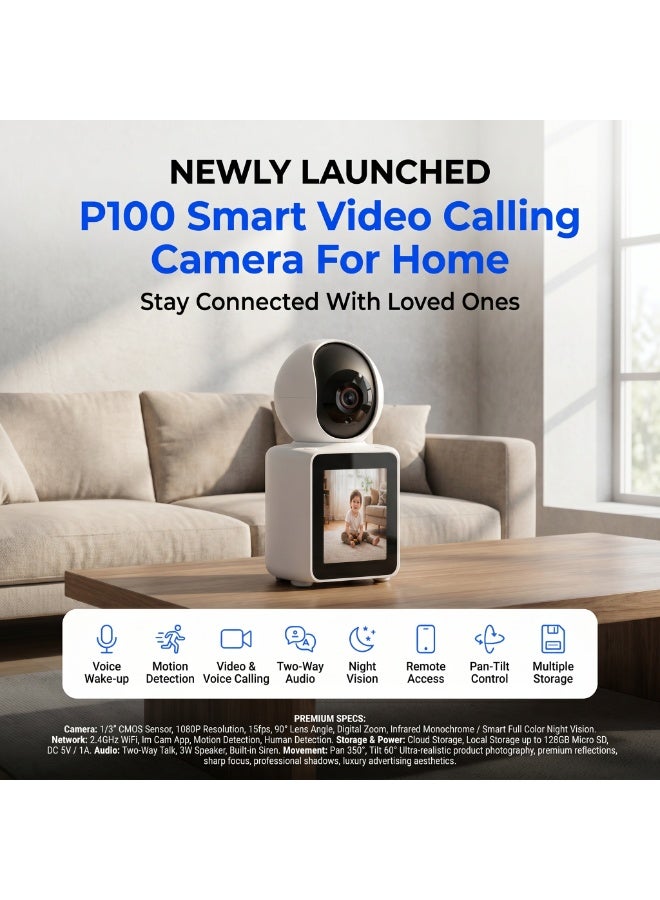 كاميرا مراقبة داخلية واي فاي 1080P – كاميرا CCTV منزلية لاسلكية بتقنية التحريك والإمالة 360°، رؤية ليلية، صوت ثنائي الاتجاه ومراقب الأطفال - Image 2