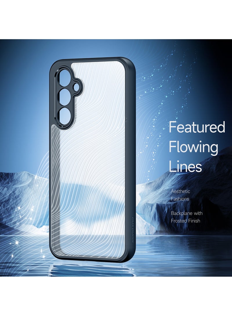 DUX DUCIS Aimo Case Anti-Yellowing Clear [Hard PC Back & Soft TPU Bumper] Shockproof Protective Phone Case Cover compatible with Samsung Galaxy A54 (Black)