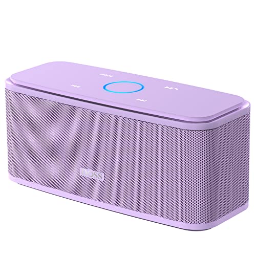 DOSS SoundBox Touch Wireless Bluetooth Speaker-12W HD Sound with Rich Bass, IPX5 Waterproof, 20H Playtime, Ideal Christmas & White Elephant Gift for Men, Women, Teens, Office, Home, Travel-Purple - Image 1