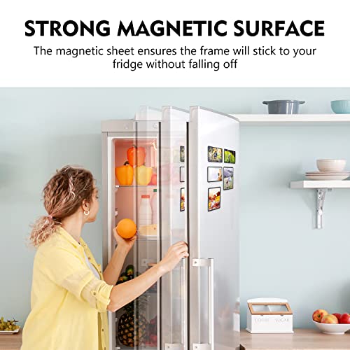 Magicfly إطار صور مغناطيسي ماجيك فلي، عبوة من 30، يناسب صور 4 × 6 بوصة، إطار صور مغناطيسي مع جيب صور شفاف للثلاجة، الثلاجة، خزانة المكتب، أسود - Image 4