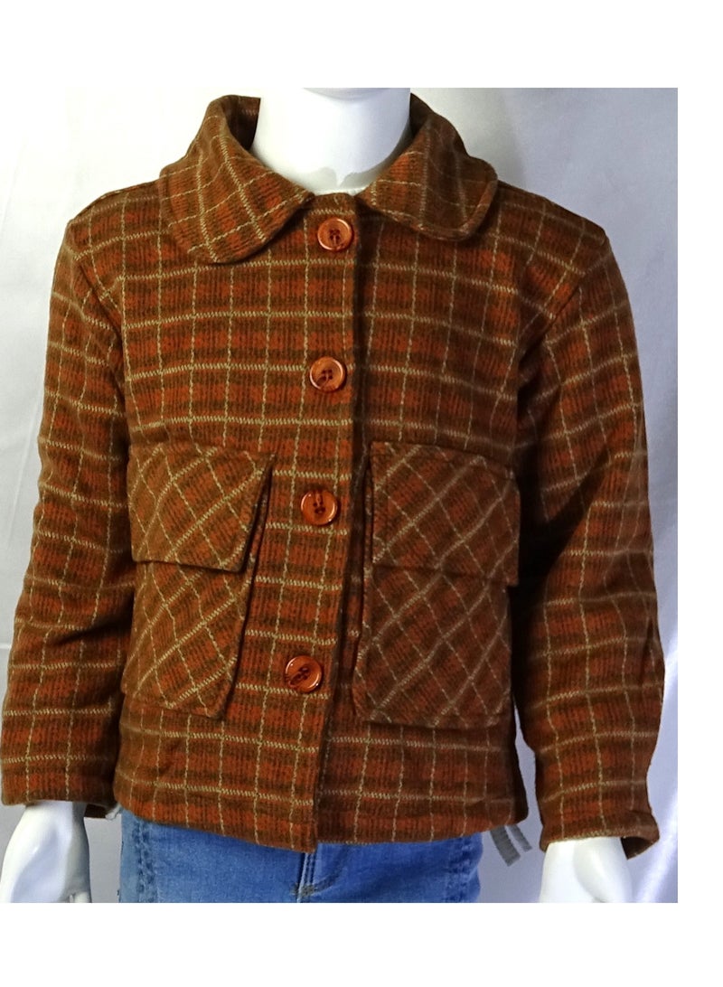 شلــــتر صناعة تركية فاخرة؛ جاكيت بنات قماش بأزرار لفصل الخريف و الشتاء من مجموعة شلـــتر 35591 - Image 2