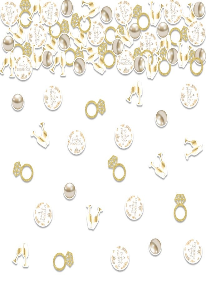 Fangleland 200Pcs Pearls Theme Bridal Shower Confetti, Double Sided Pearls Champagne Table Scatters for Bachelorette Wedding Engagement Party Decorations Supplies - Image 1