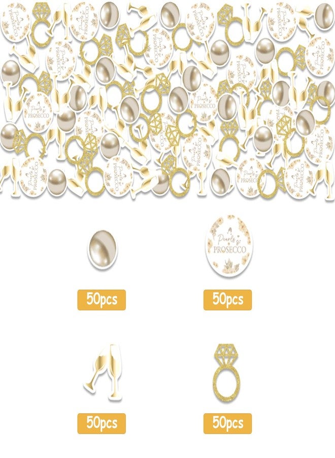 Fangleland 200Pcs Pearls Theme Bridal Shower Confetti, Double Sided Pearls Champagne Table Scatters for Bachelorette Wedding Engagement Party Decorations Supplies - Image 5