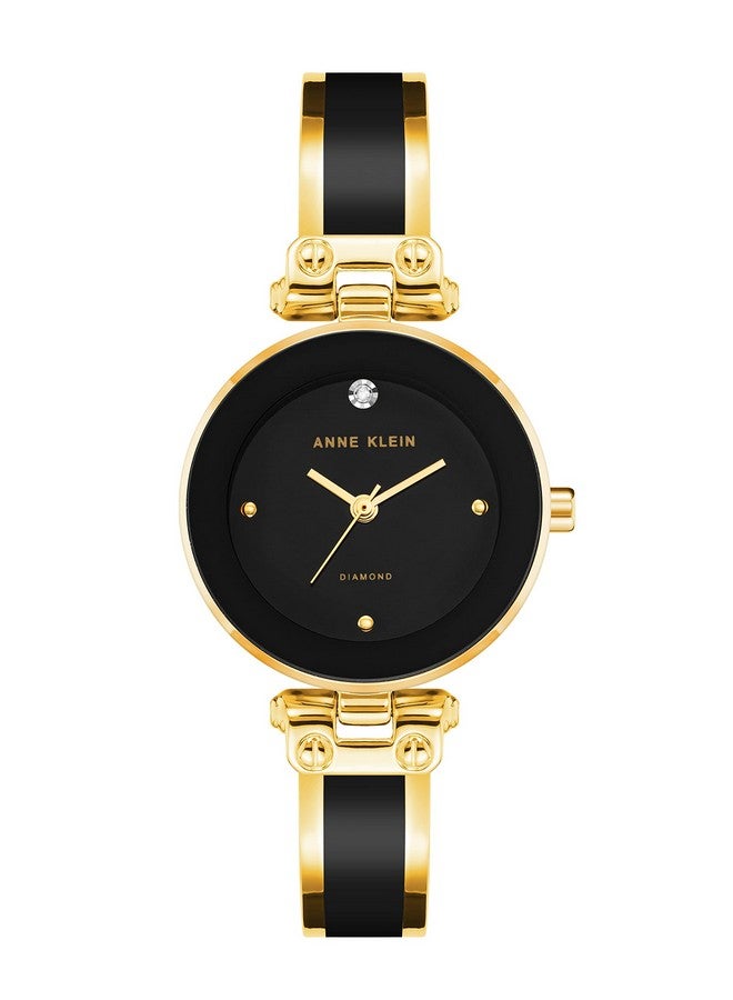 Anne Klein Women's Genuine Diamond Dial Bangle Watch - Image 1