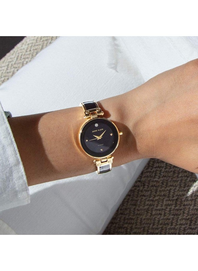 Anne Klein Women's Genuine Diamond Dial Bangle Watch - Image 2