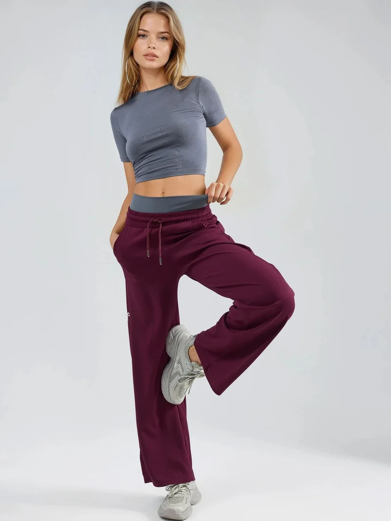 هيكاب بنطلون مودال بلمسة فيونكة مفصلة مجموعة بيرسان