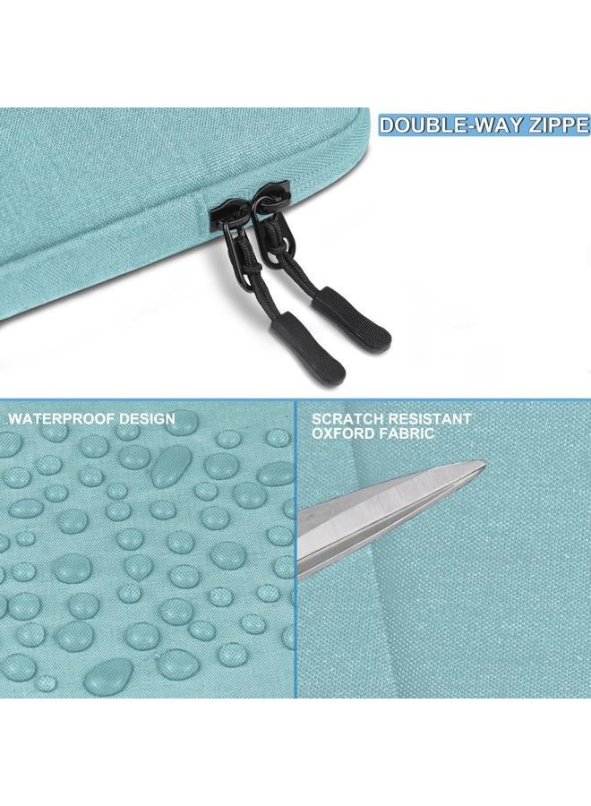 Naukay Laptop Sleeve Case 13.3 inch, Shockproof Protective Computer Cover with Accessories Pocket, Laptop Bag Compatible with MacBook Air/Pro 13-13.3 inch, Compatible for MacBook Pro 14 inch, LightBlue - Image 5