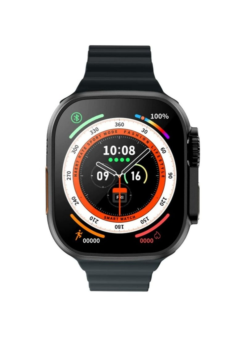 W&O X8 Ultra MAX Smartwatch Screen 2.2 Inch - 49mm - Black  - Image 1