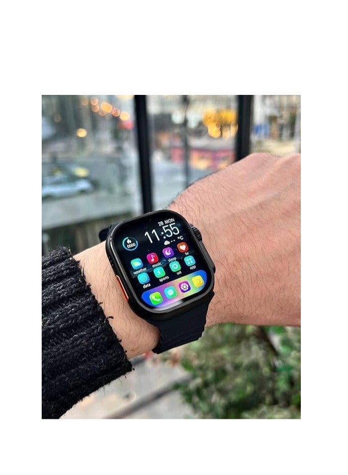 W&O X8 Ultra MAX Smartwatch Screen 2.2 Inch - 49mm - Black  - Image 3