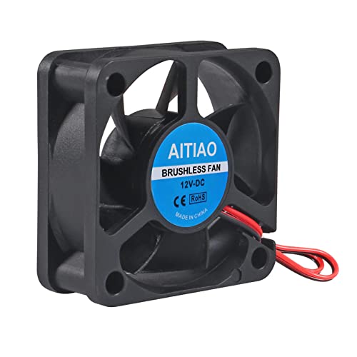 AITIAO 4Pcs 5020 Brushless Cooling Fan Computer Case Fan DC 12V 50mm 50mm 20mm Quiet Muffin Fan Oil Bearing High Speed Cooling Fan for 3D Printer CPU Coolers DIY Cooling Ventilation Projects - Image 5