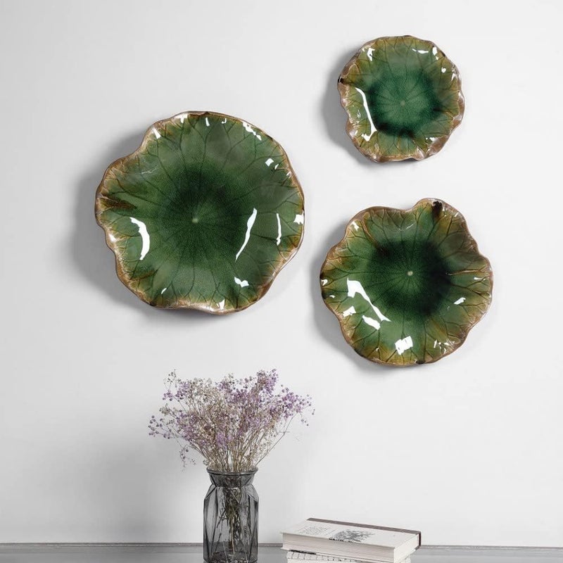 Uttermost Abella  1788 Inch Wall Decor Set of 3  1788 inches wide by 1788 inches deepForest GreenBrown Finish  - Image 5