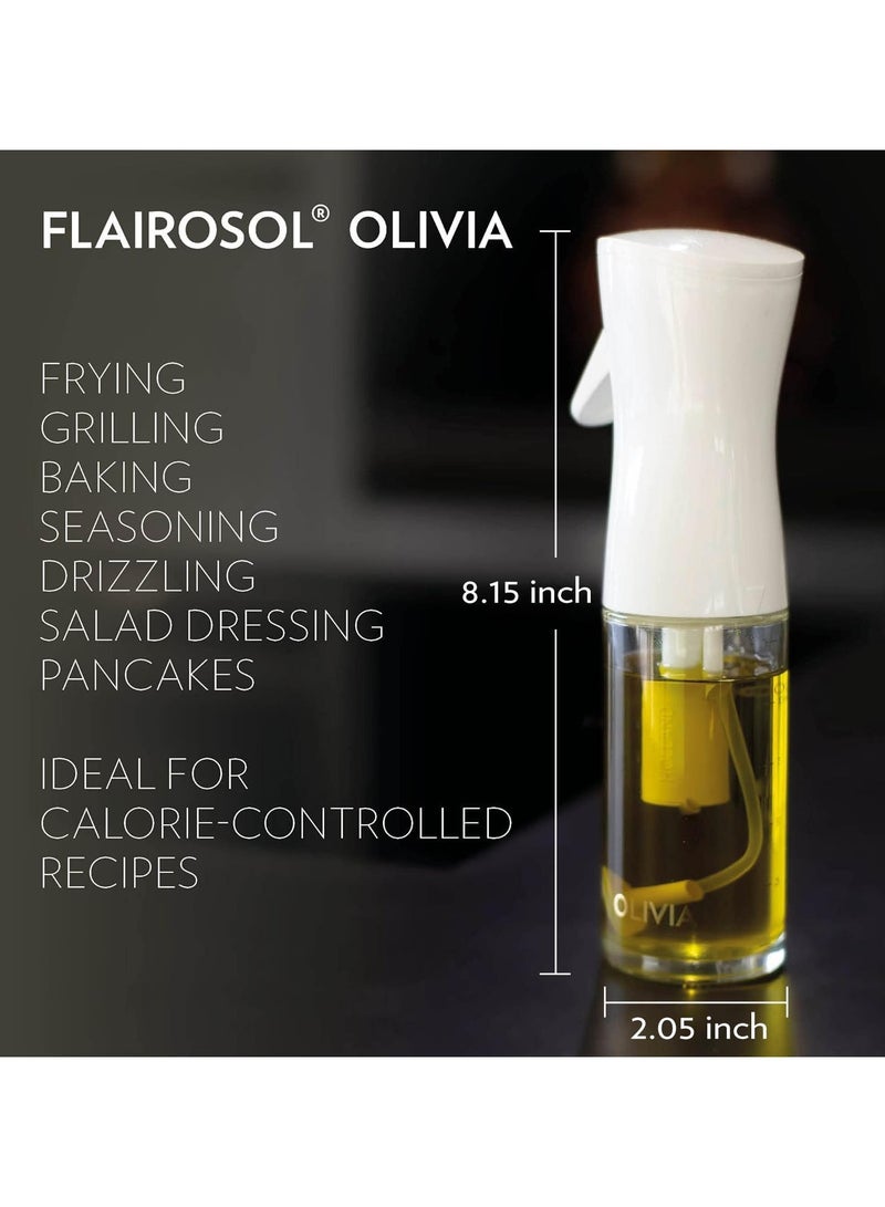 Flairosol فلايروسول أوليفيا. رذاذ الزيت المتقدم الأصلي للطهي، السلطات، الشواء والمزيد، رذاذ مستمر مع تحكم في الكمية، موثوق به من قبل الطهاة. تقنية مسجلة براءة اختراع. (زجاجة زجاجية) - Image 5
