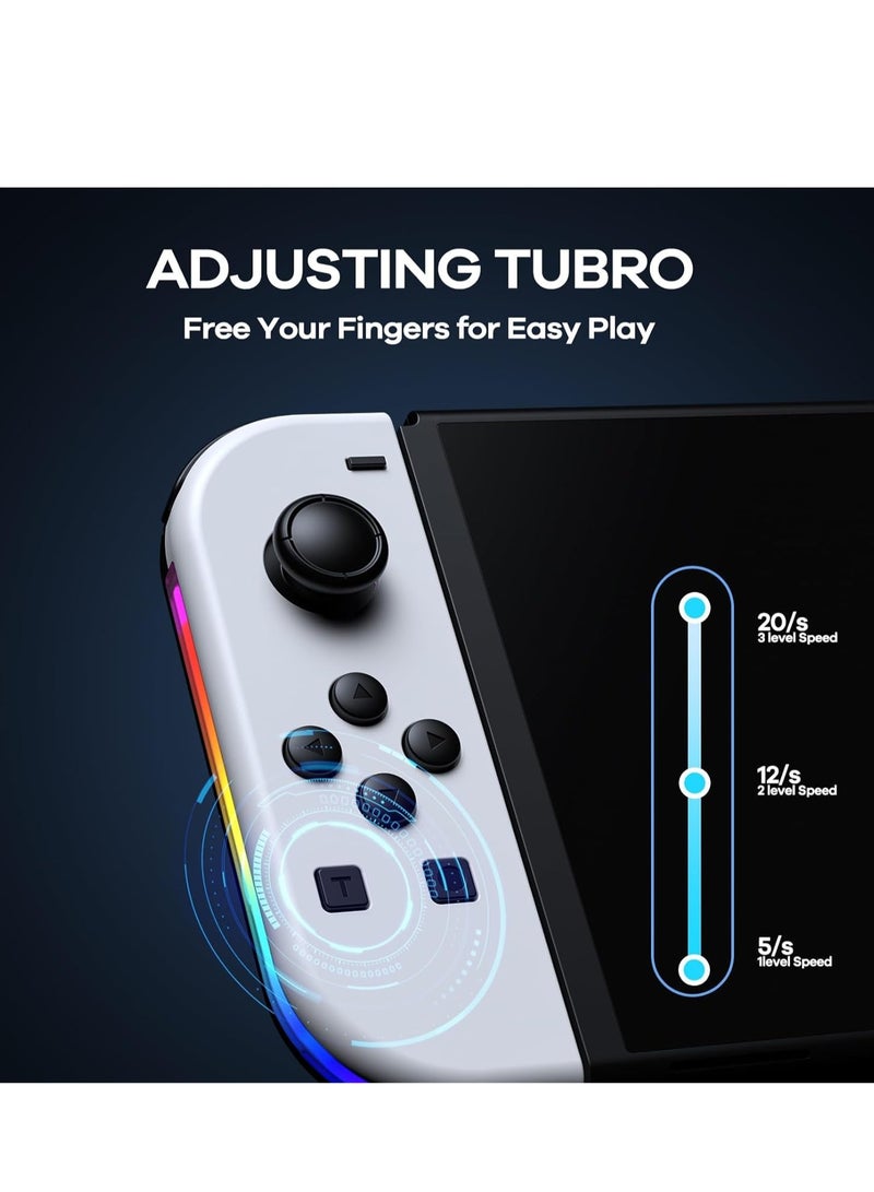 Controllers for Nintendo Switch, Replacement for Switch Controller with RGB LED, Adjustable Turbo & Vibration, Motion Control/Wake-Up,Screenshot - Image 2