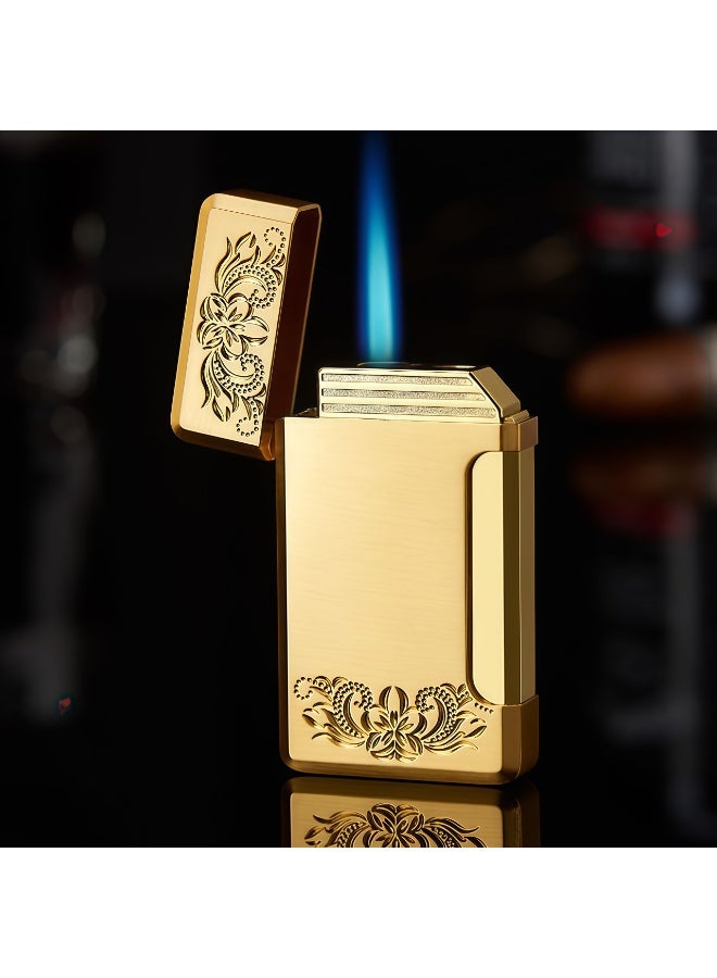 2 Pack Single Flame Torch Lighter Butane Refillable Lighters Windproof Pocket Lighters Adjustable Flame Lighter for Men and Women (Without Gas) - Image 2