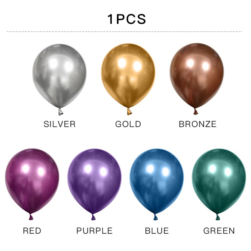 Party Balloons: 1 Purple Latex Balloon, Full Bright Metal Color - Fill With Air Helium Or Water, Balloon Arch for Wedding Birthday Graduation Party Decoration - Image 3