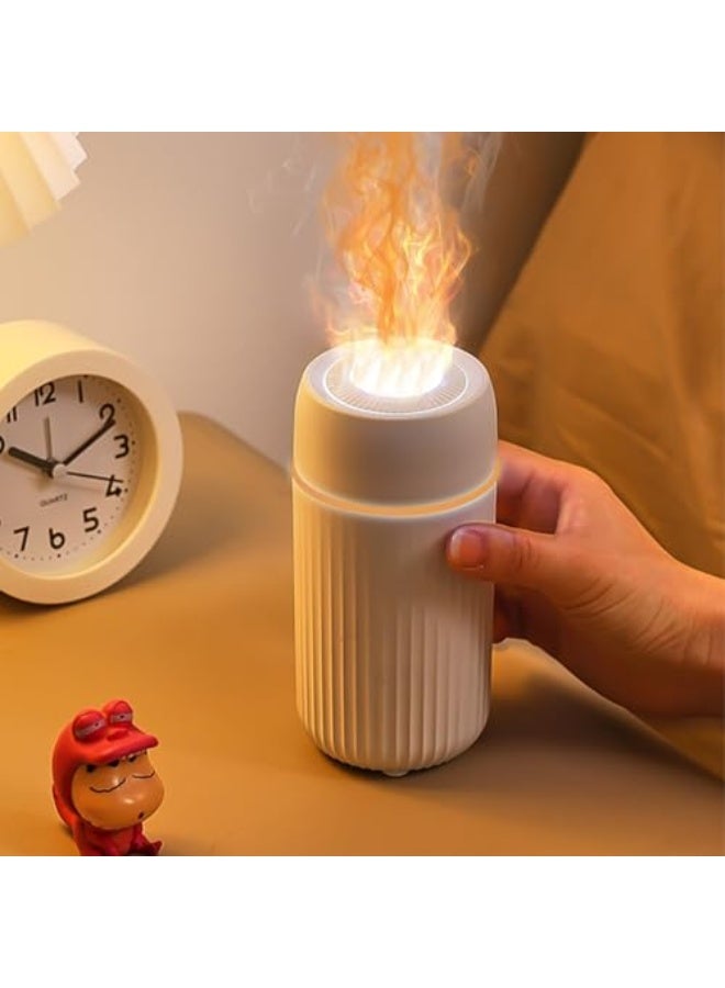 لولكس ناشرات الروائح العطرية للسيارة 100 مللي مرطب صغير USB USB مرطب صغير بالموجات فوق الصوتية ناشر للزيوت العطرية بالموجات فوق الصوتية منعش للهواء مع إضاءة ملونة لجو السيارة مكتب غرفة النوم المنزل (أبيض) - Image 1