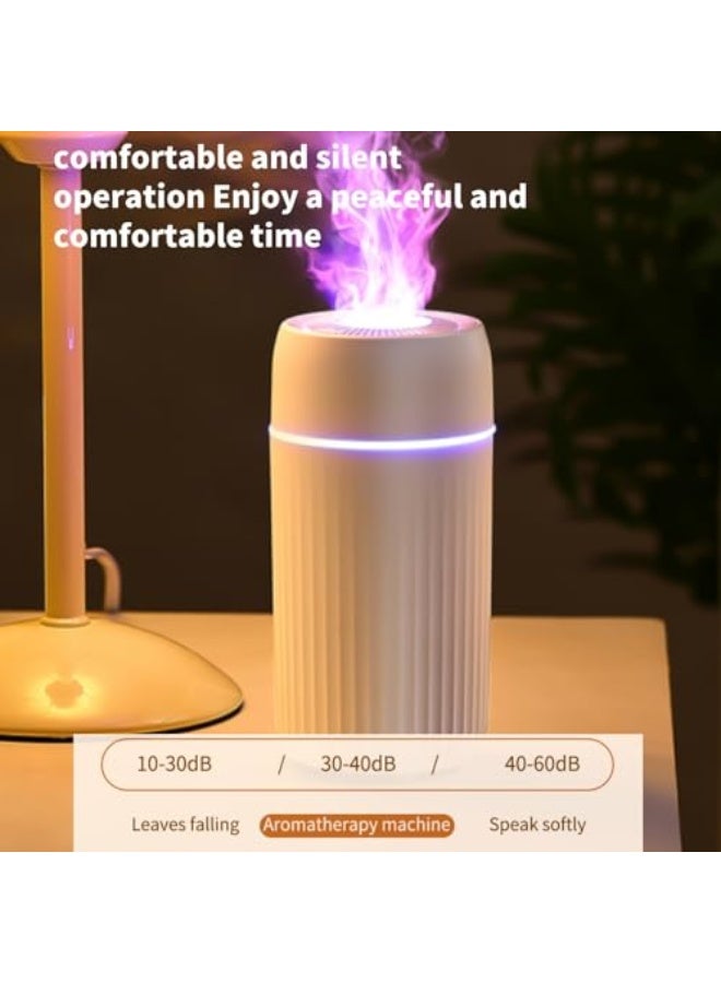 لولكس ناشرات الروائح العطرية للسيارة 100 مللي مرطب صغير USB USB مرطب صغير بالموجات فوق الصوتية ناشر للزيوت العطرية بالموجات فوق الصوتية منعش للهواء مع إضاءة ملونة لجو السيارة مكتب غرفة النوم المنزل (أبيض) - Image 4