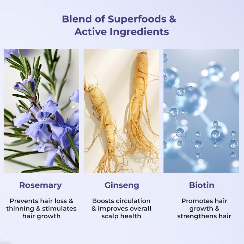 Naturali AntiHairfall Hair Mask With Rosemary Ginseng  Biotin  Repairs Damaged Hair  Promotes Hair Follicle Growth  Paraben  Mineral Oil Free  200ml - Image 3