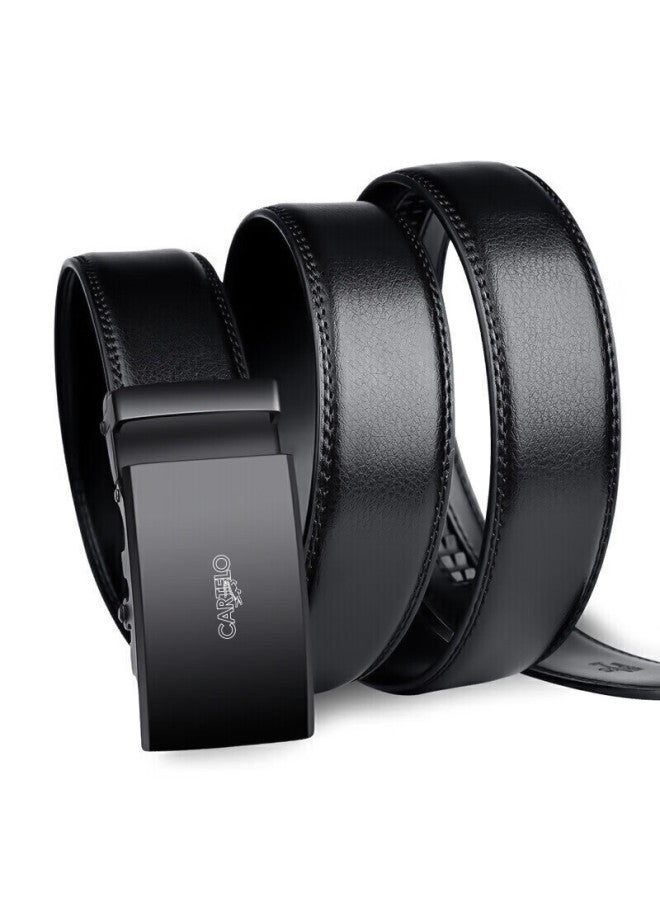 Cartelo Men's Leather Belt, Cowhide, Middle-aged And Young, Automatic Buckle, Casual Trouser Belt, Business Versatile, Valentine's Day Birthday Gift - Image 2