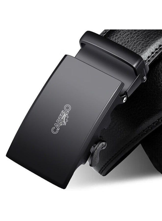 Cartelo Men's Leather Belt, Cowhide, Middle-aged And Young, Automatic Buckle, Casual Trouser Belt, Business Versatile, Valentine's Day Birthday Gift - Image 1
