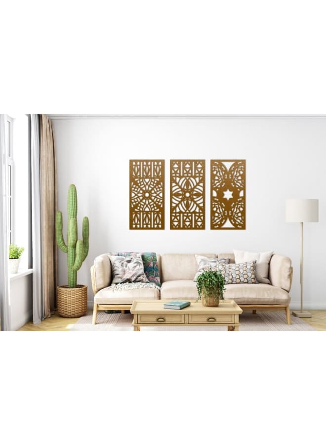 هوم جاليري لوحات ديكور حائط خشبية على الطراز المغربي - Image 1