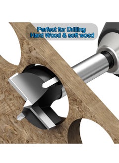 SYOSI SYOSI Carbide Forstner Drill Bit, 3Inch Carbide Tipped Forstner Drill Bit, Wood Drilling bit Set Woodworking Hinge Cutter Tool Kits for Wood Plastic Plywood  - Image 5