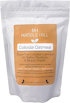 Marble Hill Colloidal Oats Bath soak 500g Relief for Chicken Pox Dry Itchy Skin Eczema Psoriasis Sunburn Dermatitis Soothing Moisturising Natural Whole Oats for Maximum Skincare Benefits - Image 1