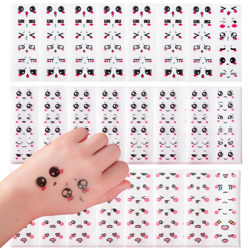 ASVNRES 360Pcs Cute Cartoon Face Stickers for for Halloween Christmas and Valentines Day Daily Life Expression Stickers with Colorful Eyes Nose Mouth Creative Stationery StickerCute - Image 3
