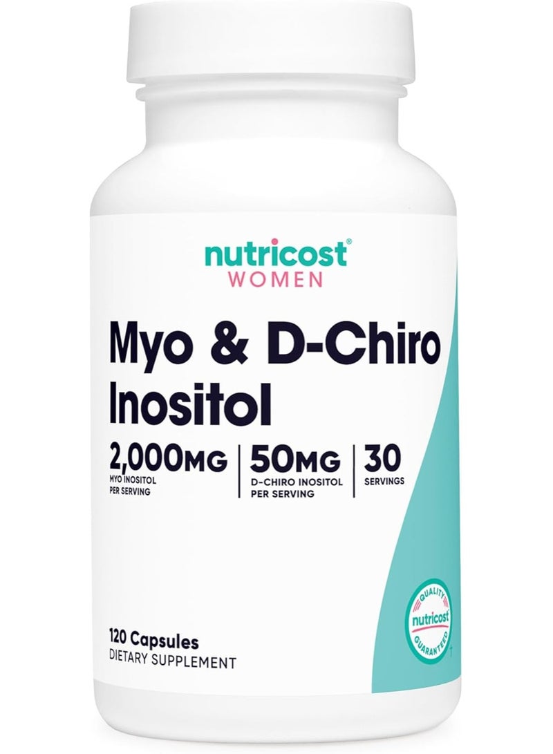 Nutricost Myo & D-Chiro Inositol 2000mg 120 Capsules - Image 1