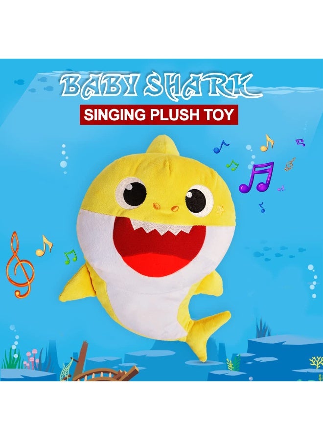 Baby Shark Plush Sing and Light up Plush Toy 6.9x8.3x11inch - Image 5