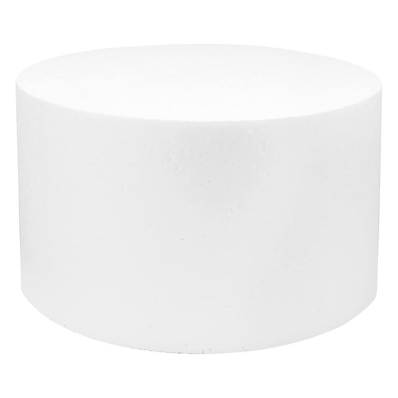O'CREME Polystyrene Dummy Cake Decorating Display for Baked Goods Bakery Supplies Round Shape (6â€ Diameter x 6â€ High) - Image 1