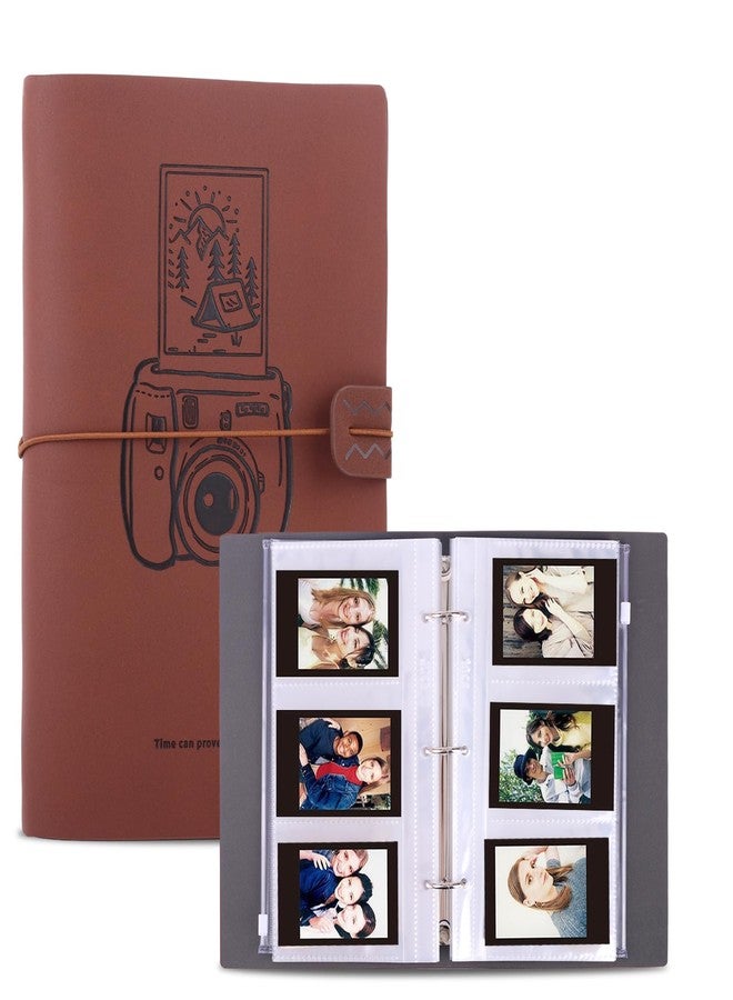 Frankmate 300 Pockets Photo Album Fit for Fujifilm Instant Mini Camera, Kpop Photos Card Holder, 2x3 Inches Photo Album for Mini 12 11 9 8+ Evo 90 40 LiPlay Instant Camera (Brown) - Image 1