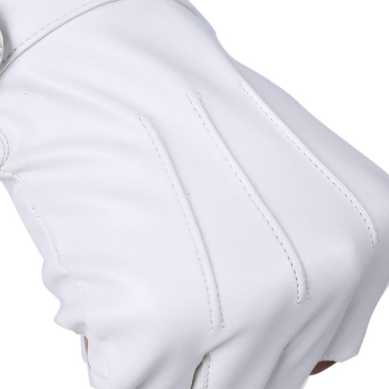 JISEN Men's PU Leather Half Finger Gloves - Image 5