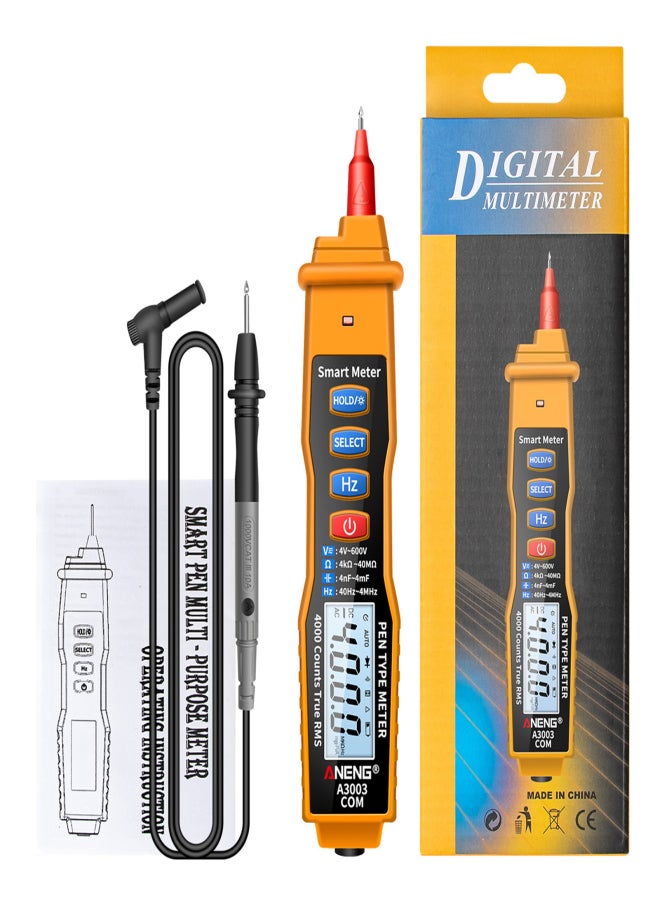 ANENG Digital Pen Multimeter NCV AC/DC Voltmeter Ohmmeter Resistance Capacitance Frequanecy Live Line Test Handheld 4000 Counts LCD Backlight Tester with Data Hold and Flashlight - Image 1