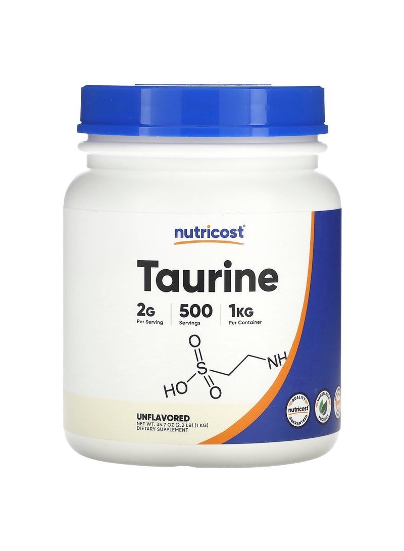 Nutricost Taurine, Unflavored, 35.7 oz (1 kg)