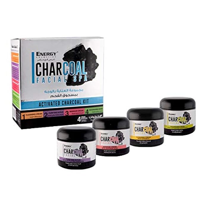 Energy Cosmetics Charcoal Facial Spa Kit, 150ml