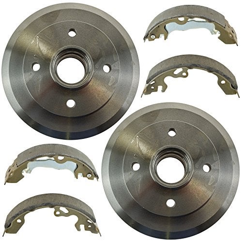 TRQ مجموعة أسطوانة الفرامل الخلفية والأحذية TRQ متوافقة مع فورد فوكاس 00-08 - Image 5