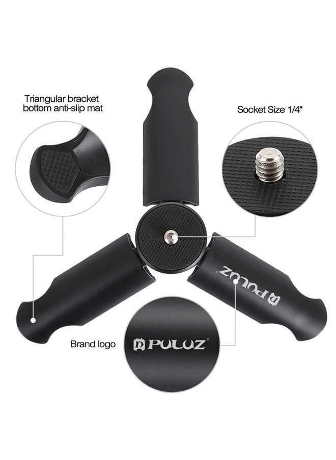 بولوز حامل ثلاثي بلاستيكي صغير من PULUZ + دعامة تثبيت للهاتف العالمي، لهواتف iPhone وGalaxy وHuawei وXiaomi وSony وHTC وGoogle والهواتف الذكية الأخرى  - Image 4