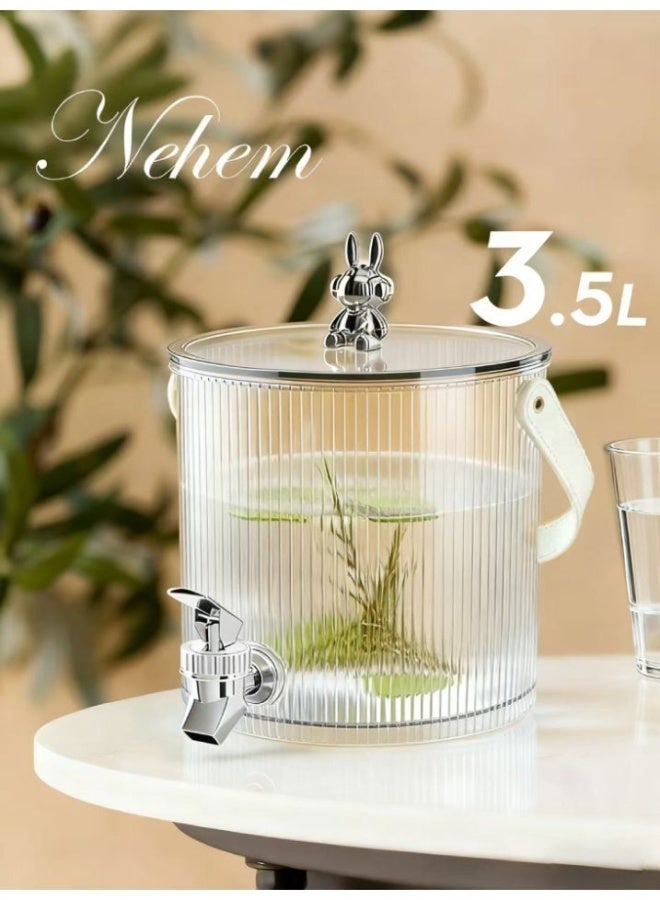 nehem 3.5L Water Jug with Tap - Multi-Purpose Beverage Dispenser for Juice, Beer & Coffee | Juice dispenser set for Parties, Picnics, Camping & Home Use - Image 1