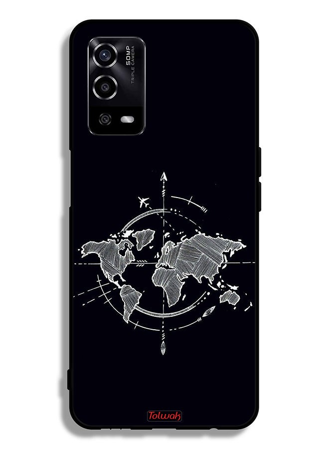 Tolwak Oppo A55 4G Protective Case Cover Compass Art - Image 2