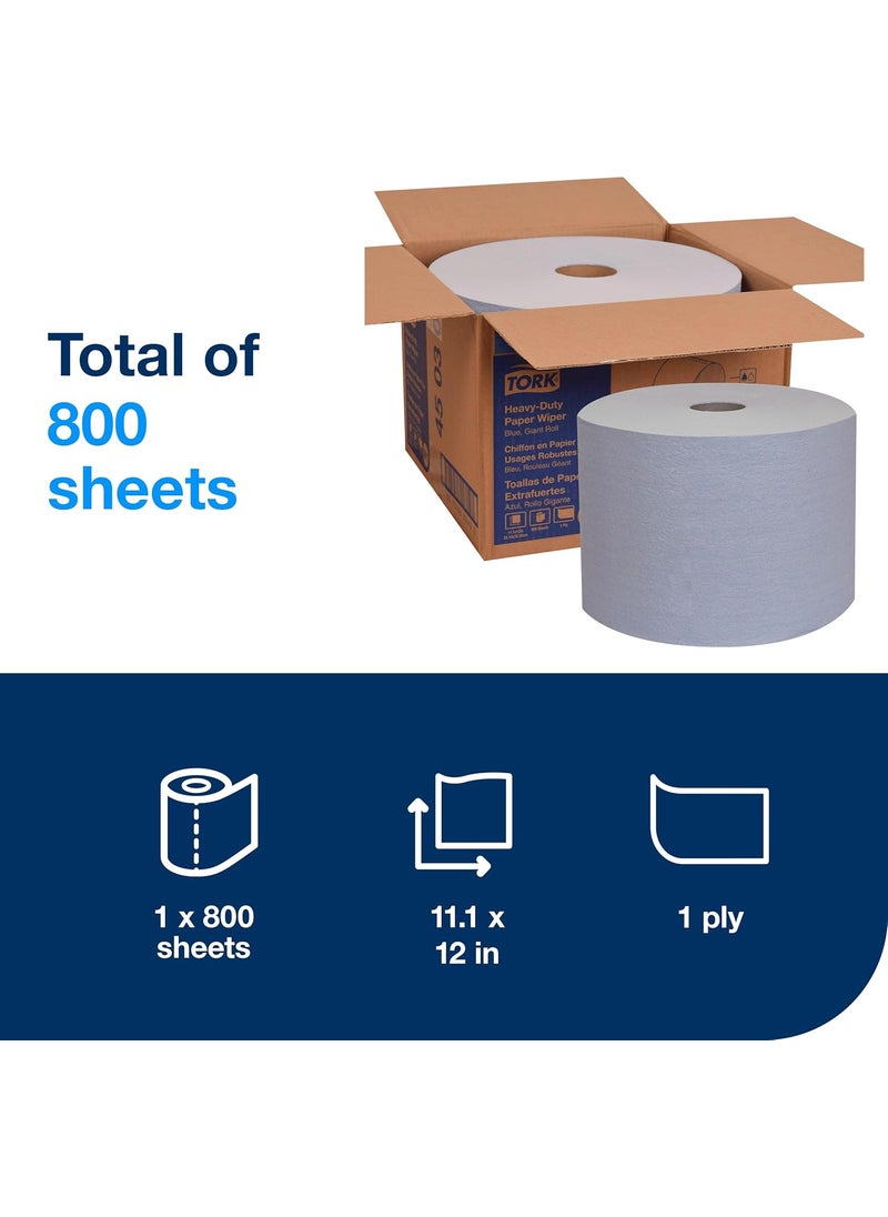 Tork Tork HeavyDuty Industrial Paper Wiper Blue W1 Giant Roll 450304  - Image 2