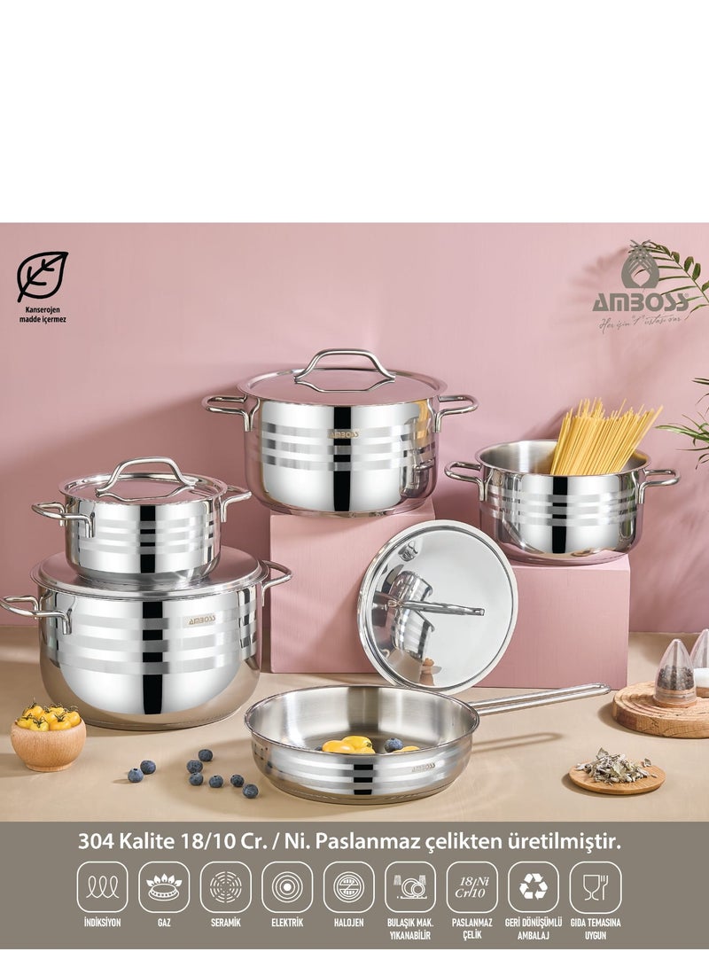 Amboss 9 Piece Stainless Steel Cookware Set - Image 1