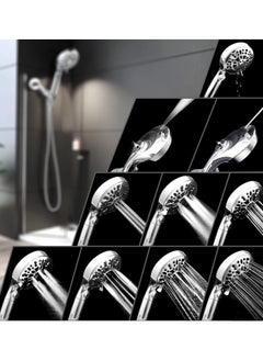 AMROAH Shower Head with Filtration Hard Water for Bathroom, High Pressure 10 Spray Mode Filtered Hand Held Showerhead Nozzle with Turbocharged for Bath Spa Massage with Filter Stones Balls  - Image 2