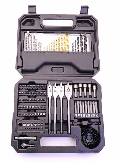 100 Pieces screwdriving Combined Drill Bit Toolbox Set for Wood Metal Concrete