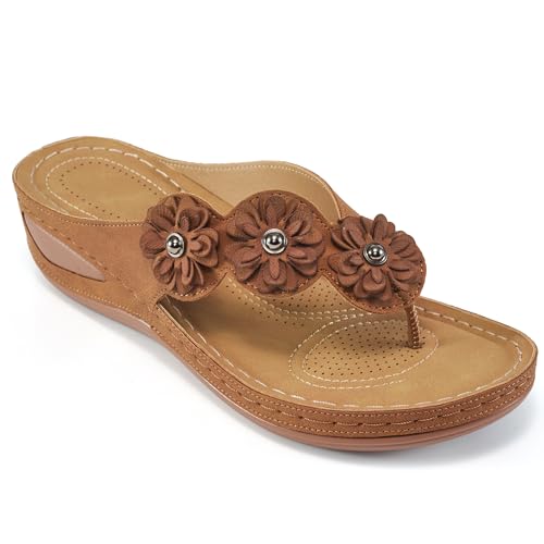FUDYNMALC Sandals for Women Wedge Shoes: Summer Womens Platform Flip Flops Comfortable Casual Dressy Wedges Sandal - Image 1