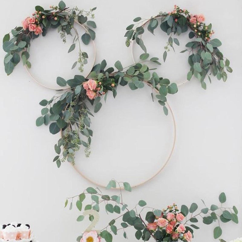 klarako Smooth Embroidery Hoops Bamboo Circle Cross Stitch Hoop Round Rings DIY Art Crafts for Creative Dream Catcher  40cm - Image 5