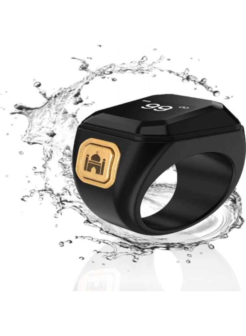 BSTWSH BSTWSH Smart Tasbih Ring Black Size 18  - Image 2